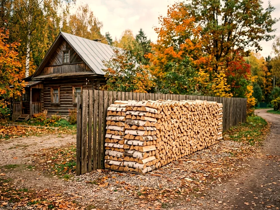 Дуб + укладка в дровник, Коммунарка, проезд Сосновая, 36Д